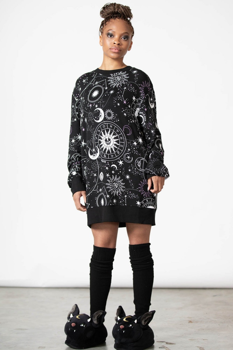 Killstar Corvus Lounge Sweatshirt Černé | USGEJP-715