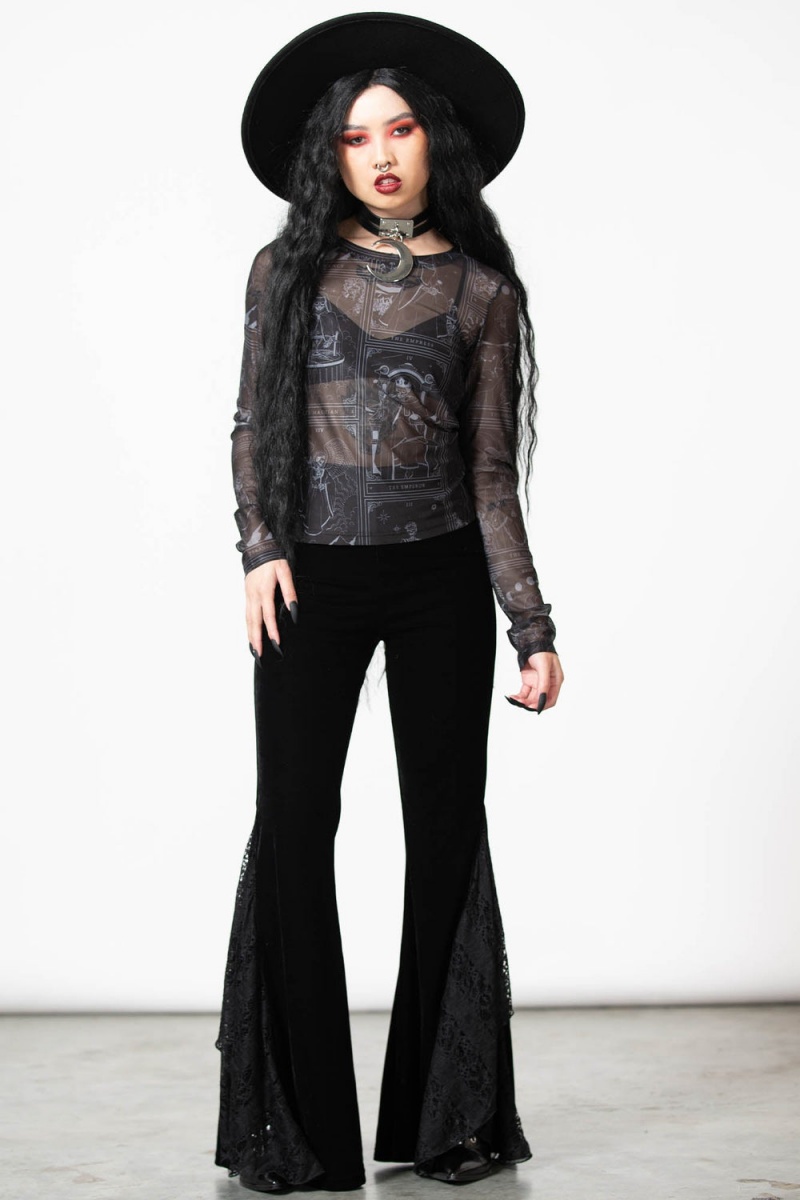 Killstar Cosmina Mesh Top Černé | VCJIUO-821