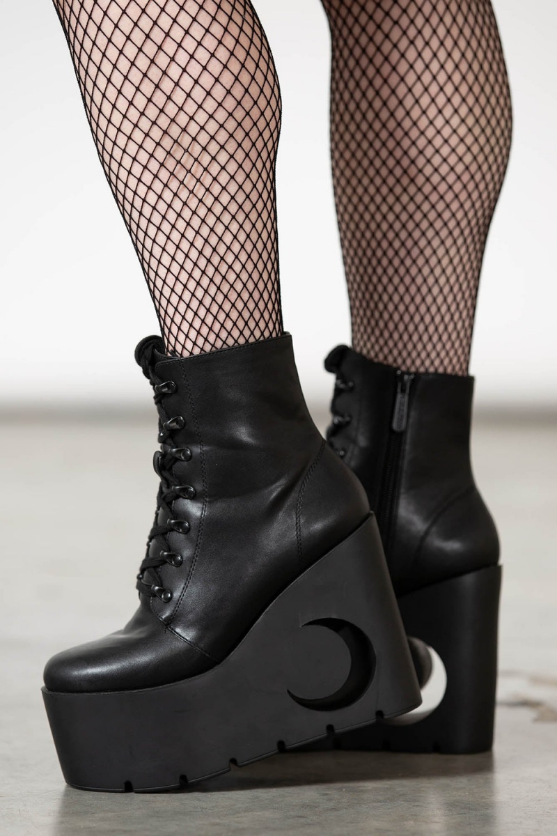 Killstar Crescent Boots Černé | ZTBSVQ-157