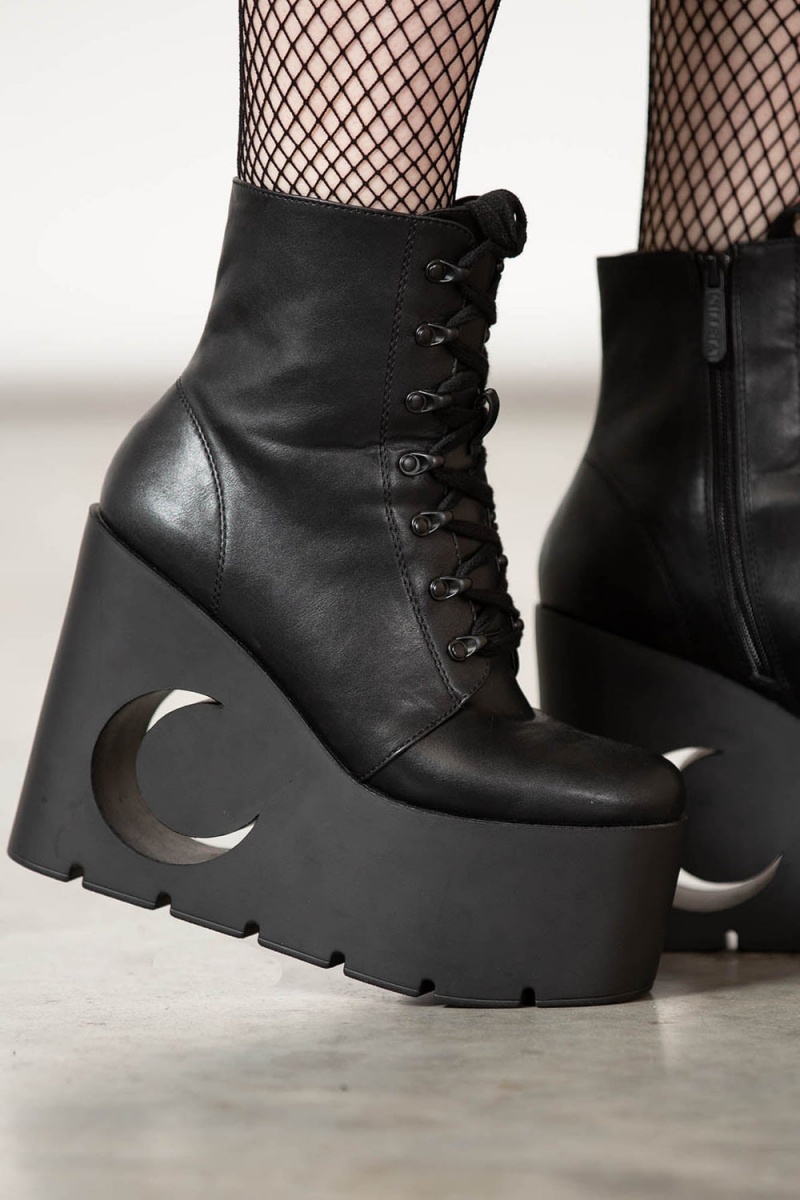 Killstar Crescent Boots Černé | ZTBSVQ-157