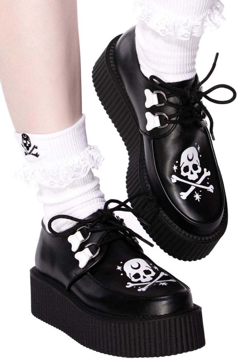 Killstar Crossbones Creepers Černé | TCPFMG-462