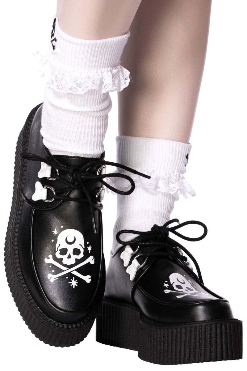 Killstar Crossbones Creepers Černé | TCPFMG-462
