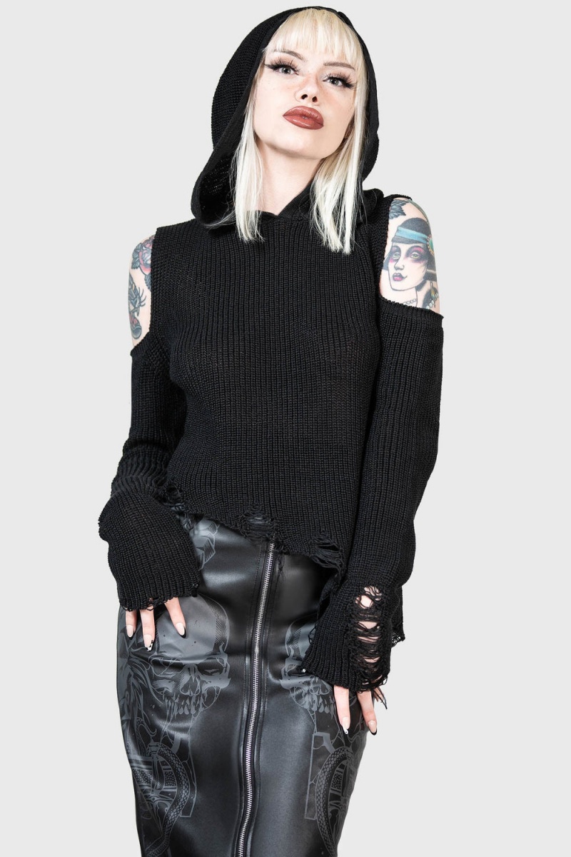 Killstar Crowned Misery Svetrové Černé | OQSZCJ-892