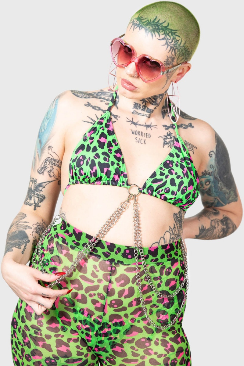 Killstar Crue Bikiny Zelene | UWMYCH-908