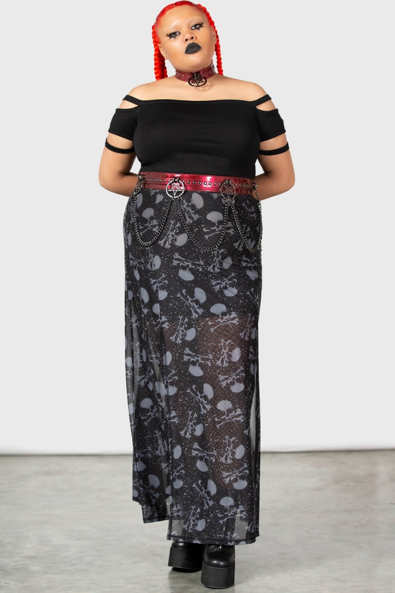 Killstar Curses Belt [PLUS] Červené | SBVUYK-815