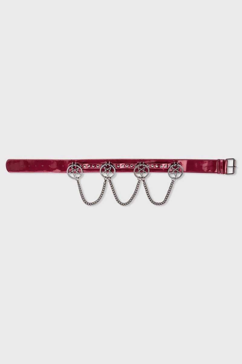 Killstar Curses Belt [PLUS] Červené | SBVUYK-815
