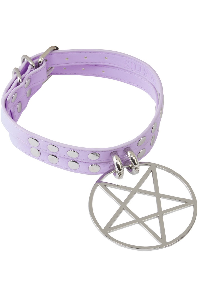 Killstar Cute But Psycho Choker [LILAC] Lilac | DHIRJC-386