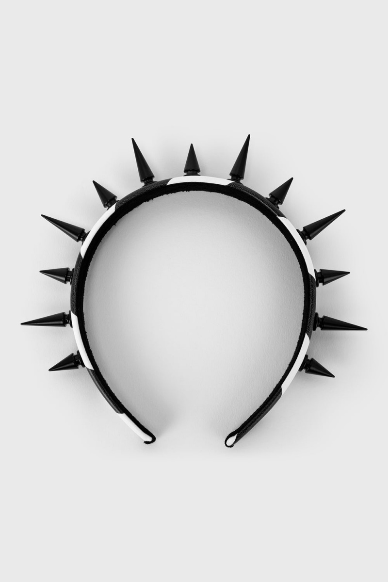 Killstar Cute Chaos Headband Černé Bílé | QRCSNZ-674