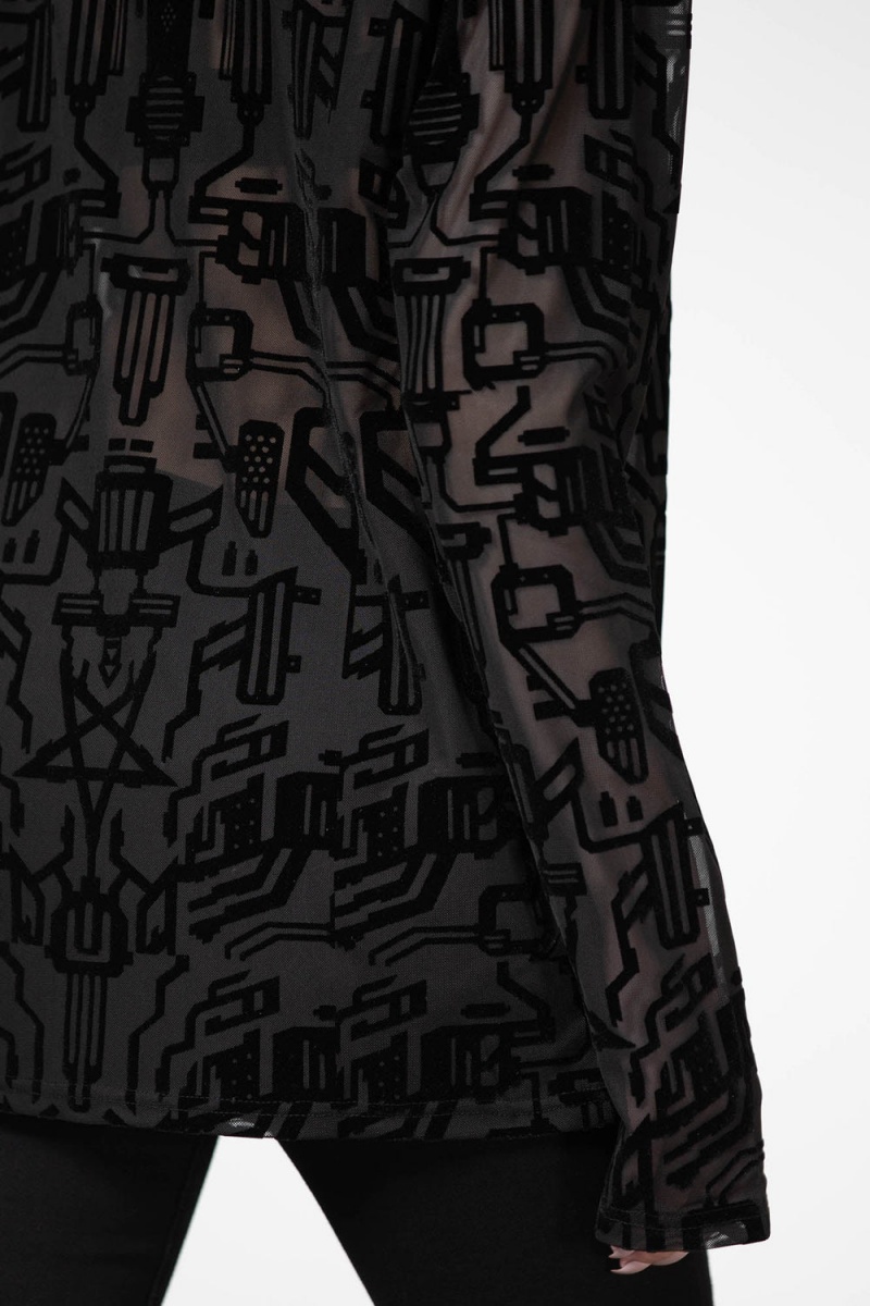 Killstar Cyborg Mesh Top Černé | SBWVLI-943