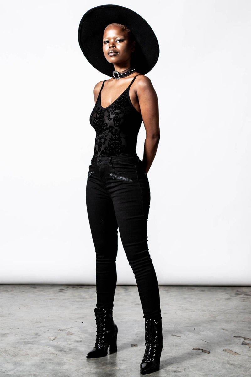 Killstar Daemonic Forces Bodysuit Černé | GAPKLI-475