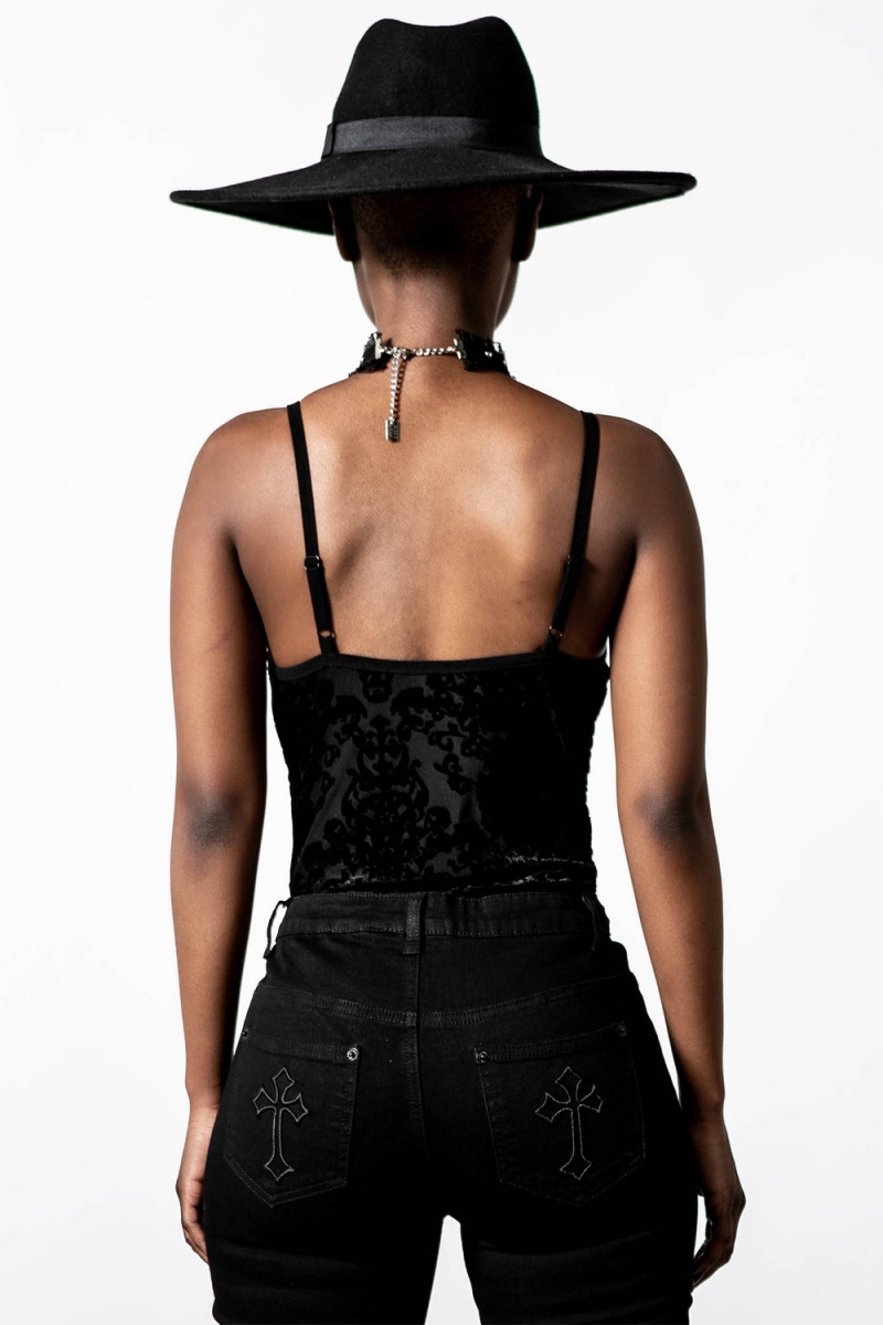Killstar Daemonic Forces Bodysuit Černé | GAPKLI-475