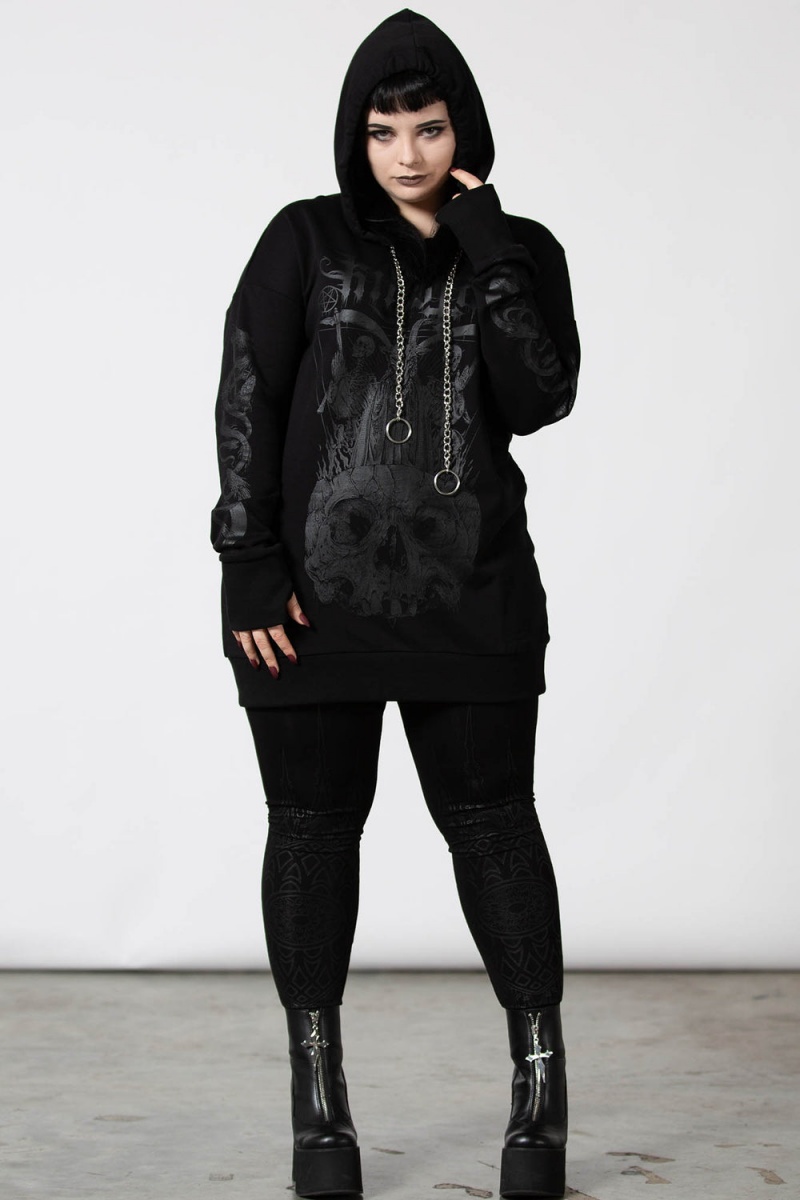 Killstar Damned Hoodie Černé | NEJOUY-629