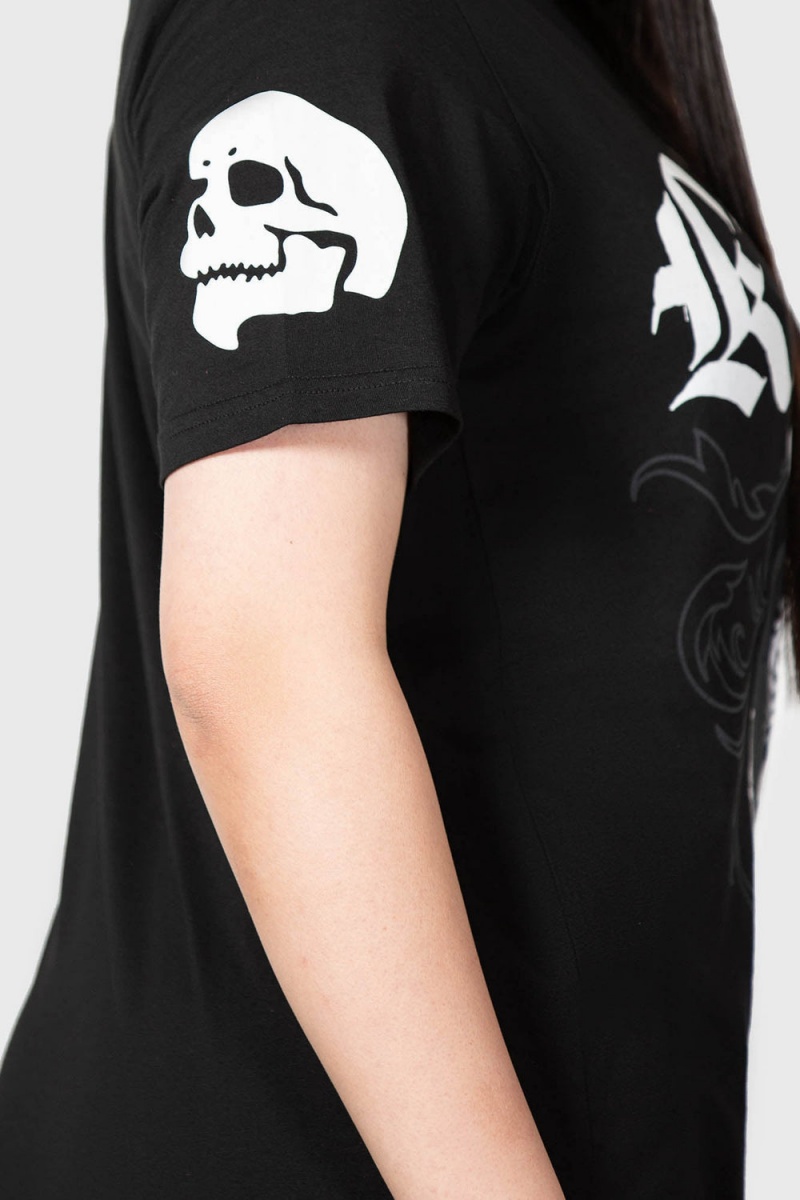 Killstar Danse Macabre T-Shirt Černé | VZFMIA-213