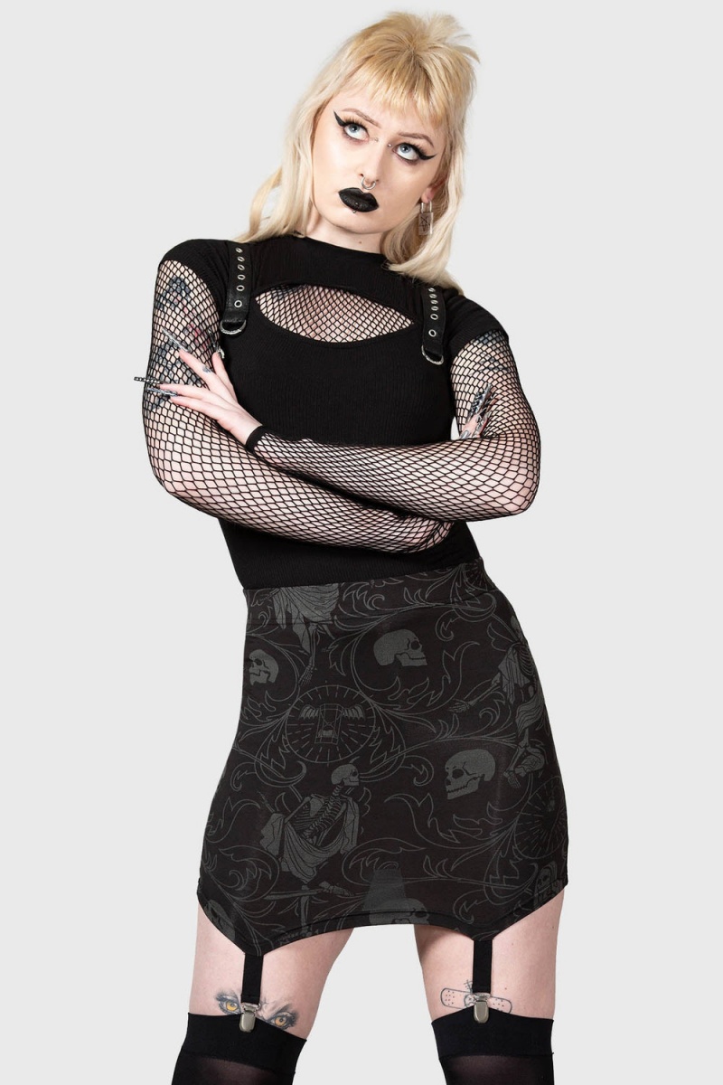 Killstar Danse Mini Skirt Černé | MLCVRG-183