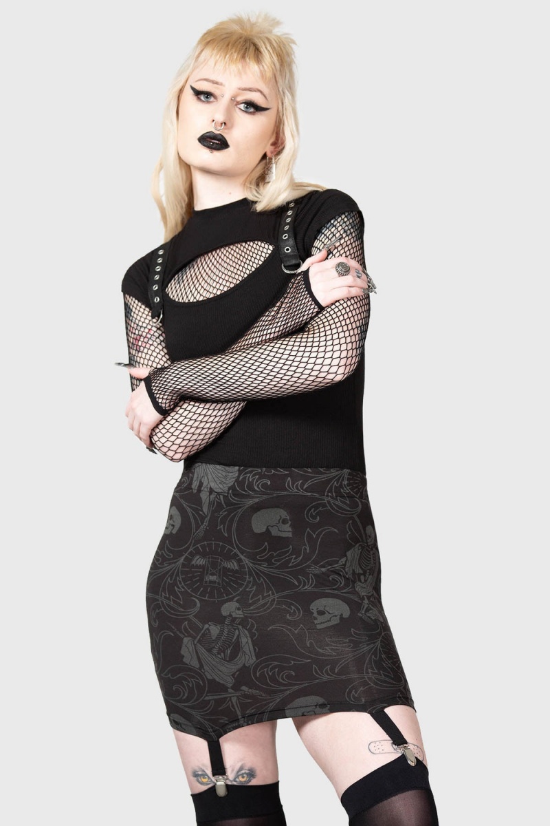 Killstar Danse Mini Skirt Černé | MLCVRG-183