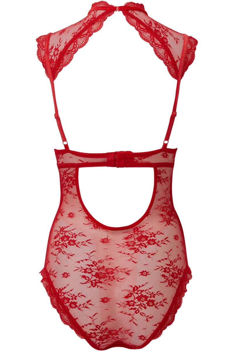 Killstar Dark Desire Krajkové Bodysuit [SCARLET] Červené | FCUKTO-931
