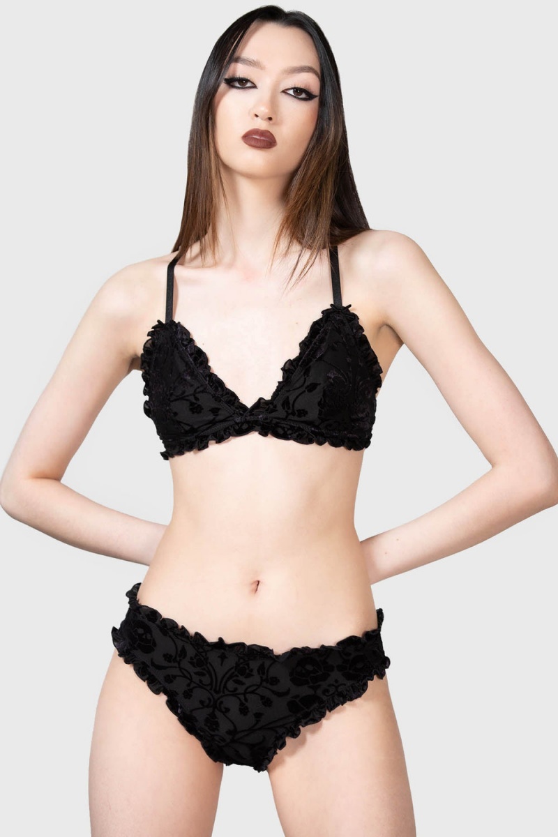 Killstar Dark Fairyland Bralet Černé | MXUYFB-196