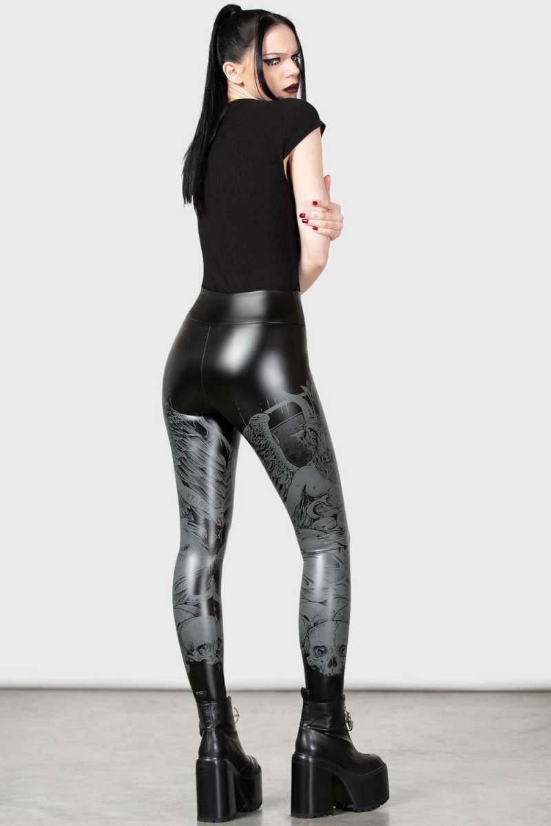 Killstar Dark Forces Leggings Černé | PDTYXK-167