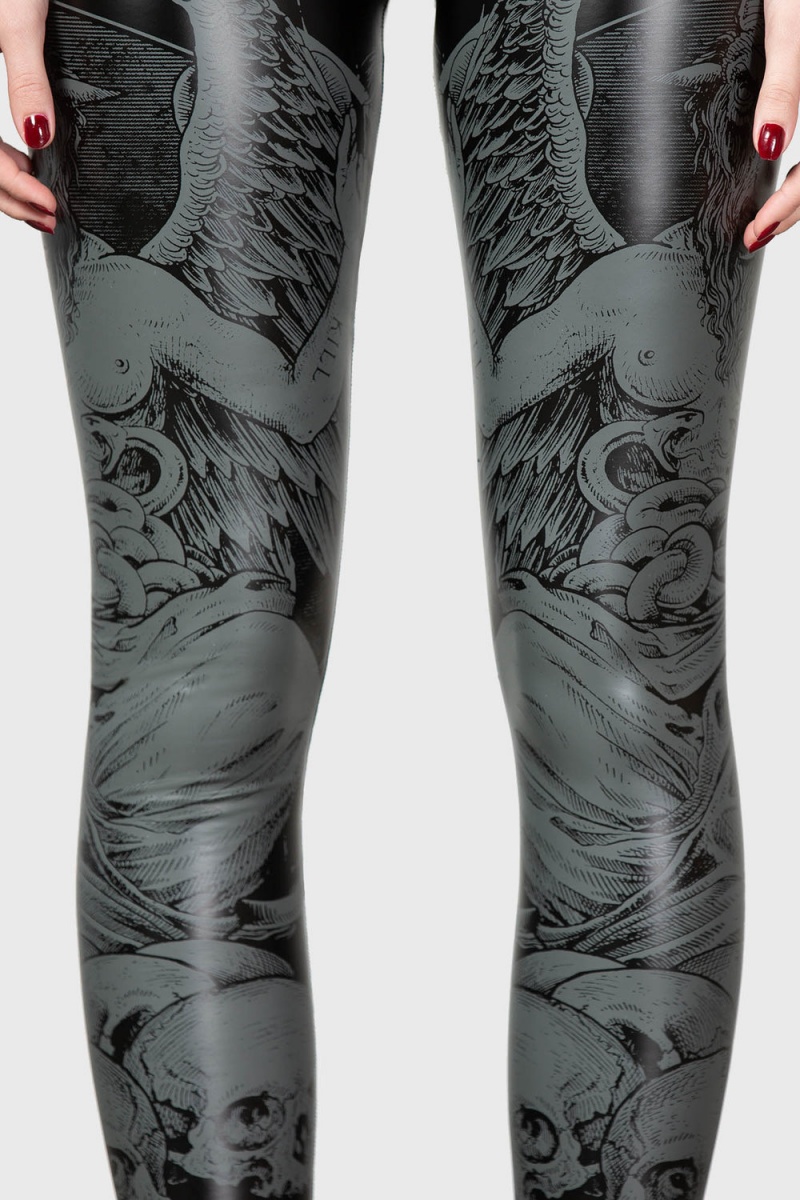 Killstar Dark Forces Leggings Černé | PDTYXK-167