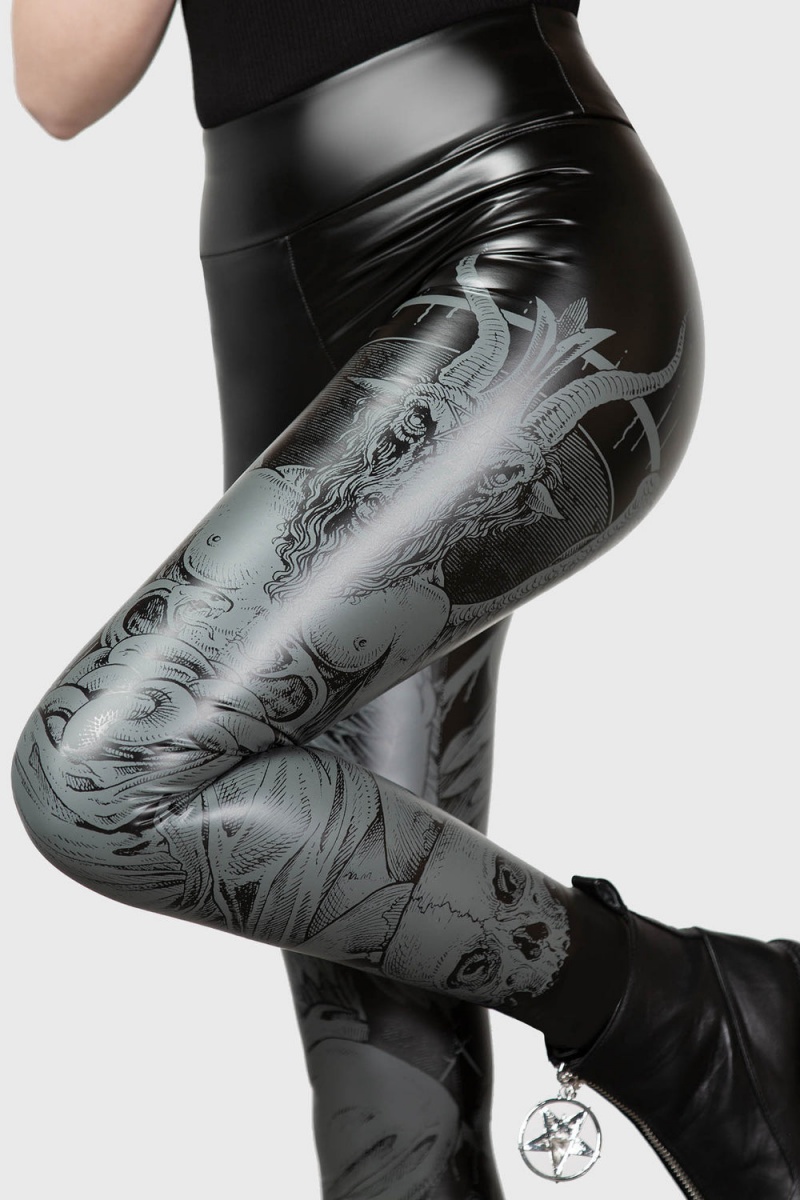 Killstar Dark Forces Leggings Černé | PDTYXK-167