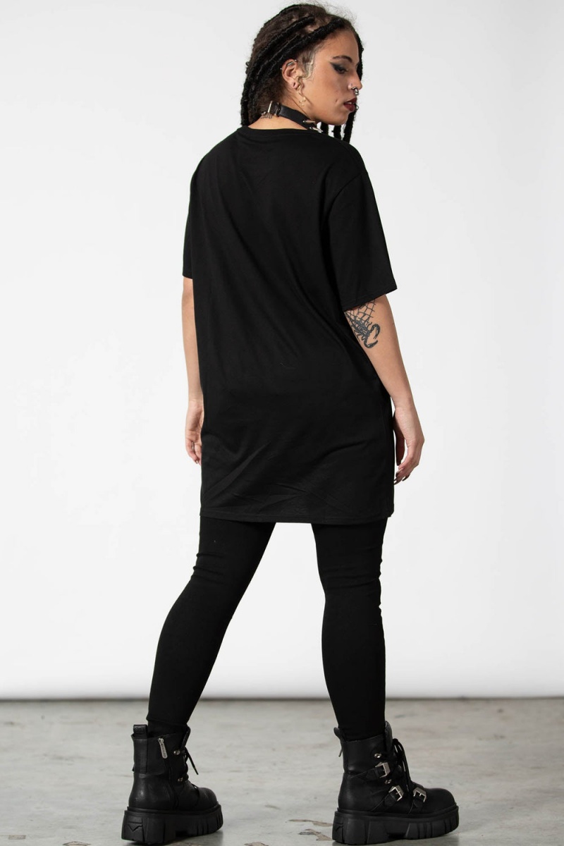 Killstar Dark Forces T-Shirt Černé | KXMWRV-817