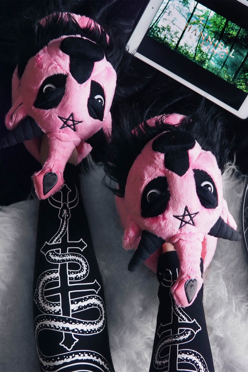 Killstar Dark Lord Slippers [BUBBLEGUM] Růžové | KPLFXU-570