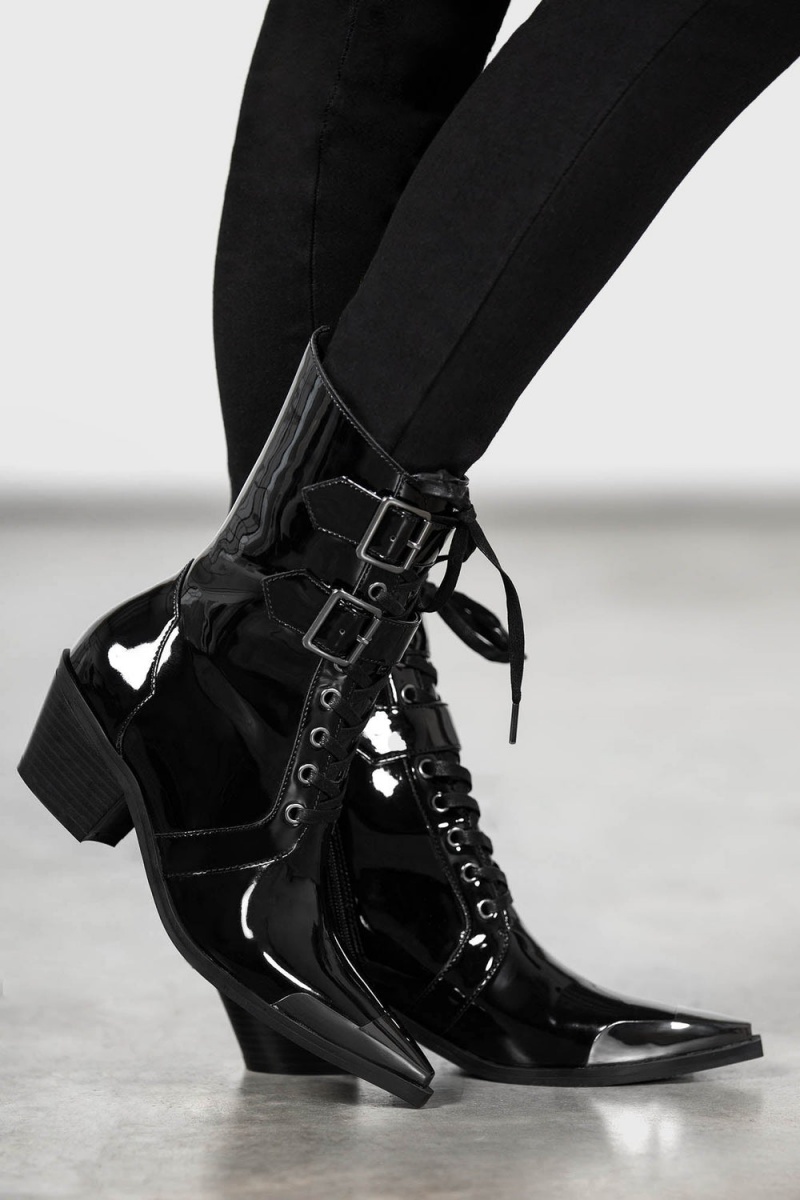 Killstar Dark Sin Boots Černé | KCBMJG-493