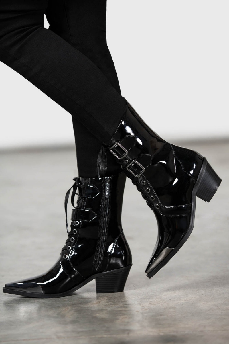 Killstar Dark Sin Boots Černé | KCBMJG-493