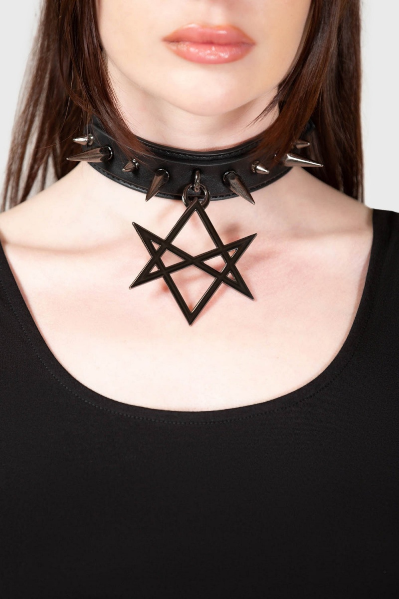 Killstar Darkstar Choker Černé | MRWECL-598