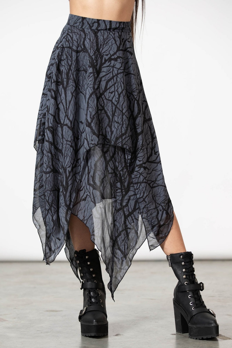 Killstar Dasia Maxi Skirt Černé | PIQYKU-205