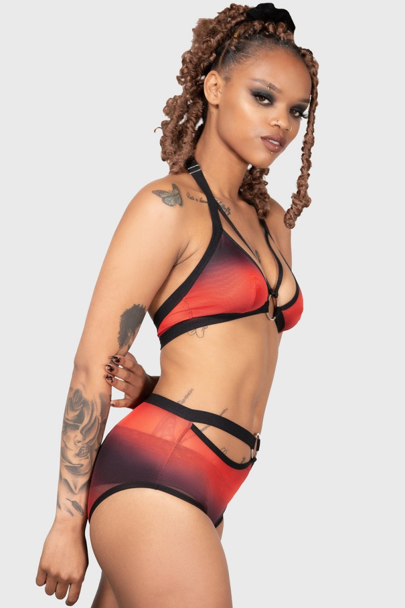 Killstar Dazzling Performance Panty Červené | HSDZPL-952