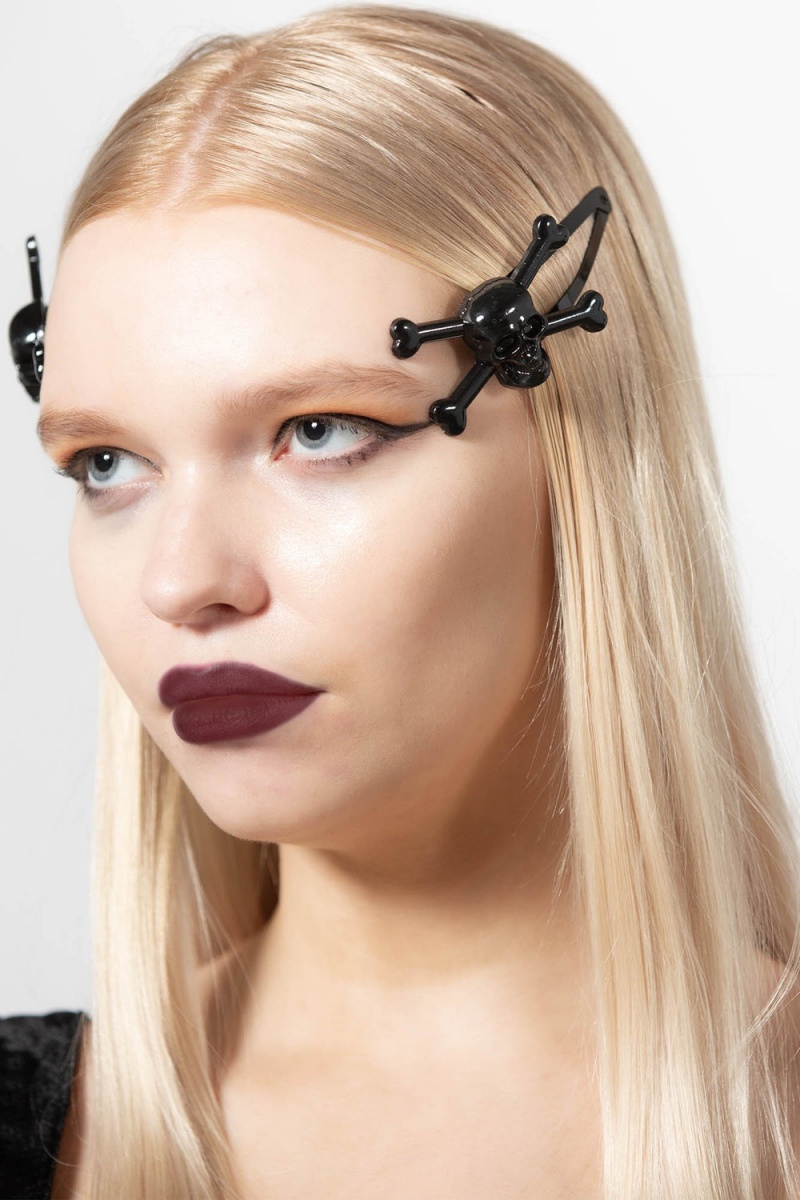 Killstar Dead Pretty Hair Clip Černé | IVFZAL-907