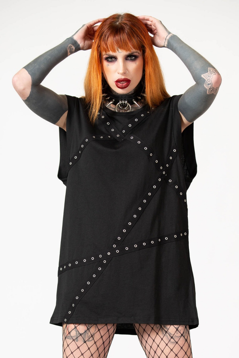 Killstar Dead Punch Vest Černé | DYKMVH-976