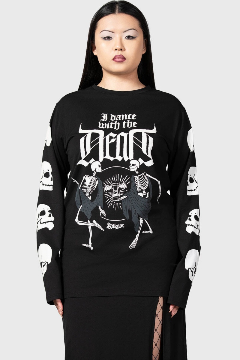 Killstar Deathdanse Long Sleeve Top Černé | CLMQFE-250