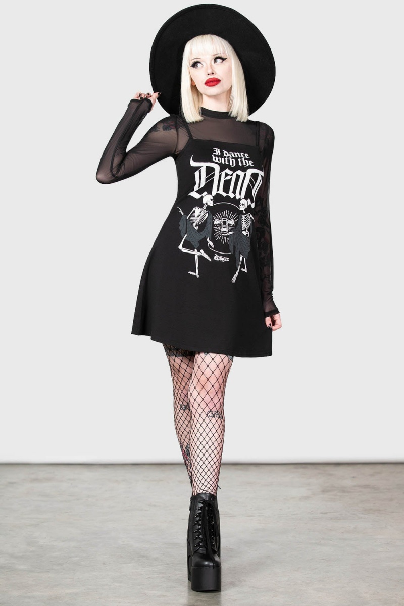 Killstar Deathdanse Two-Piece Šaty Černé | MHZSBN-391