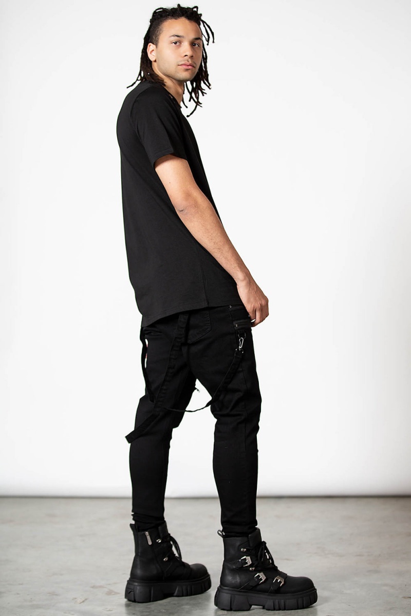 Killstar Demetrius Jeans Černé | AOFGMY-753