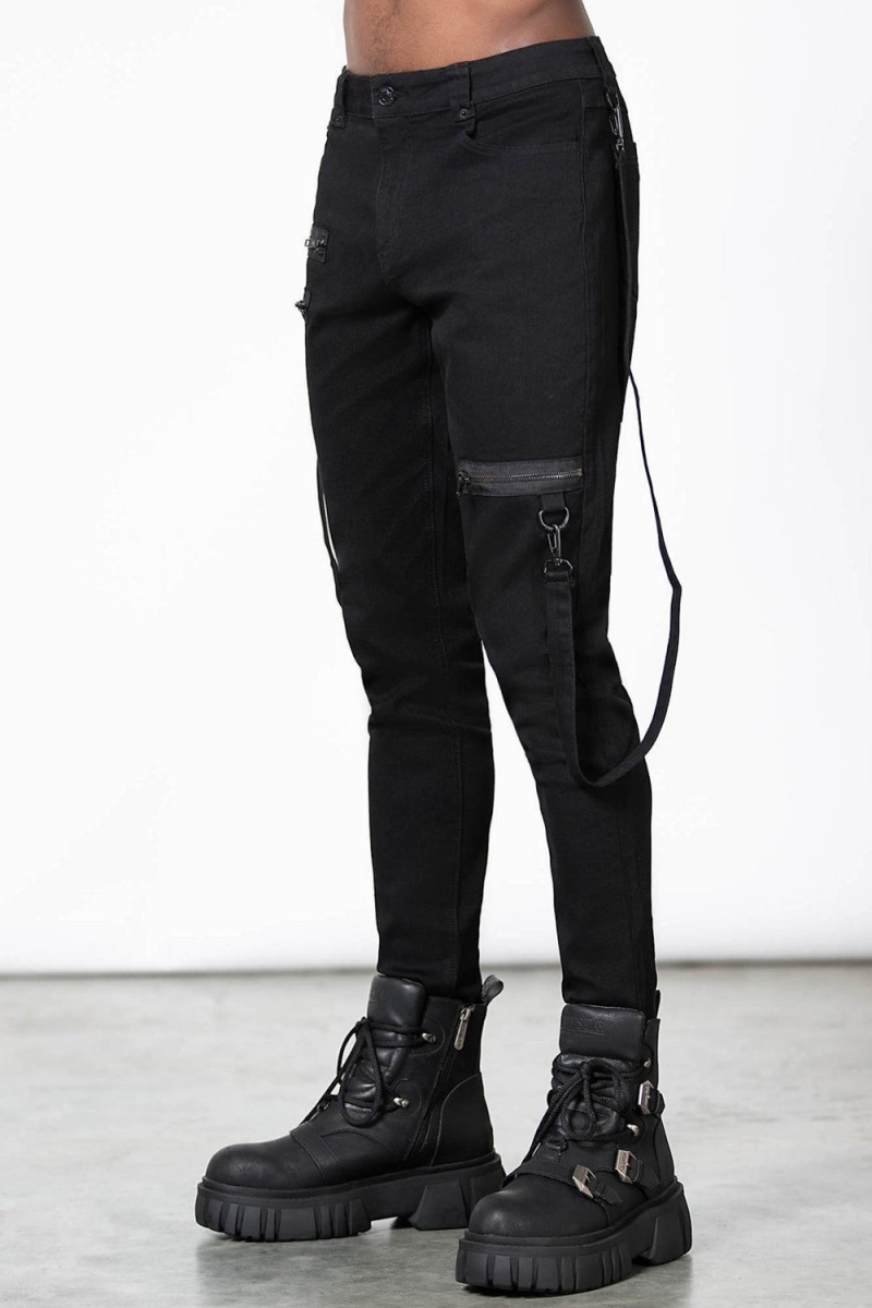 Killstar Demetrius Jeans Černé | AOFGMY-753