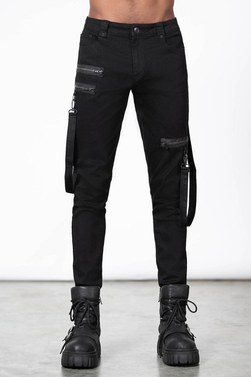 Killstar Demetrius Jeans Černé | AOFGMY-753