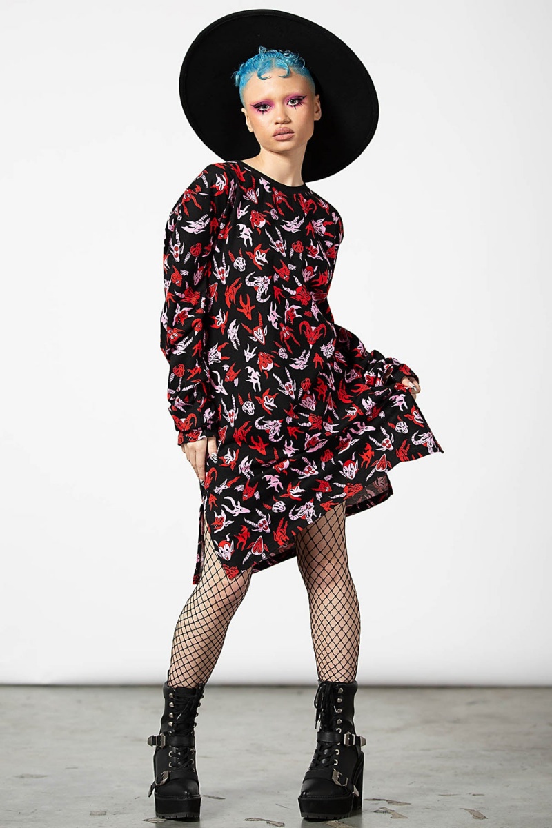 Killstar Demoniac Long Sleeve Top Černé | YEDGXP-521