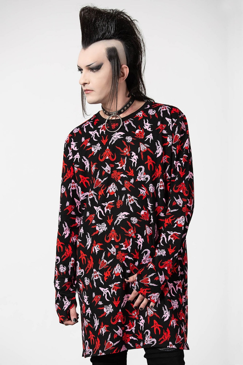 Killstar Demoniac Long Sleeve Top Černé | YEDGXP-521