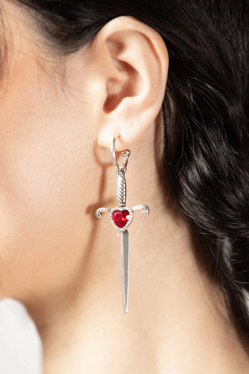 Killstar Desolate Earrings Stříbrné | XVFWYT-963