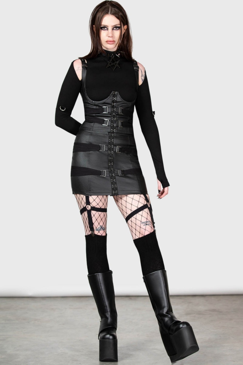 Killstar Desolate Fairyland Skirt Černé | OENMFP-642