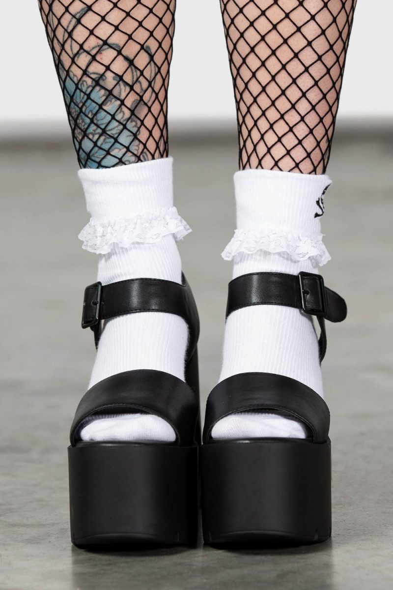 Killstar Deva Sandals Černé | ZILPGR-084