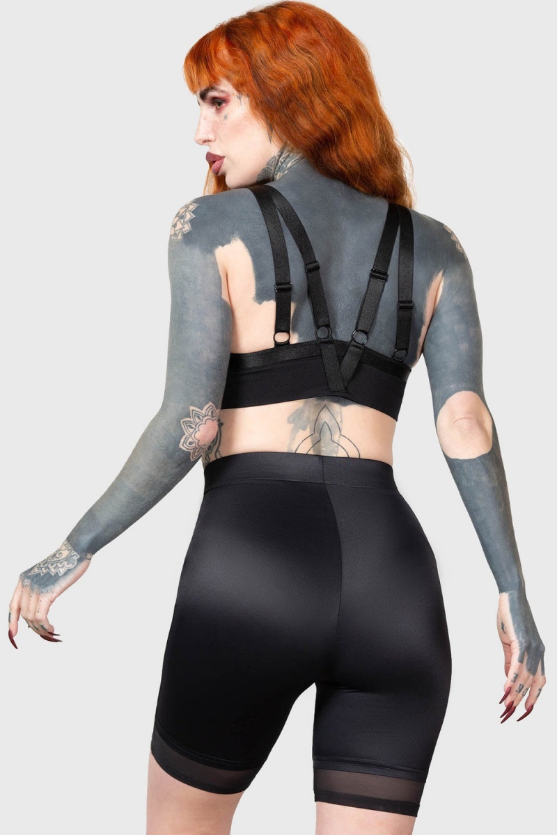 Killstar Devil's Own Sports Bra Černé | QUPEYL-931