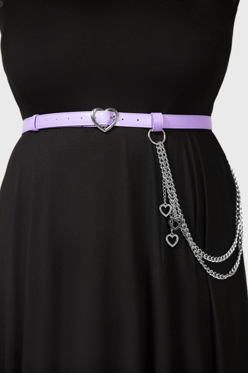 Killstar Dollis Chain Belt [PLUS] Lilac | EMZPHC-765