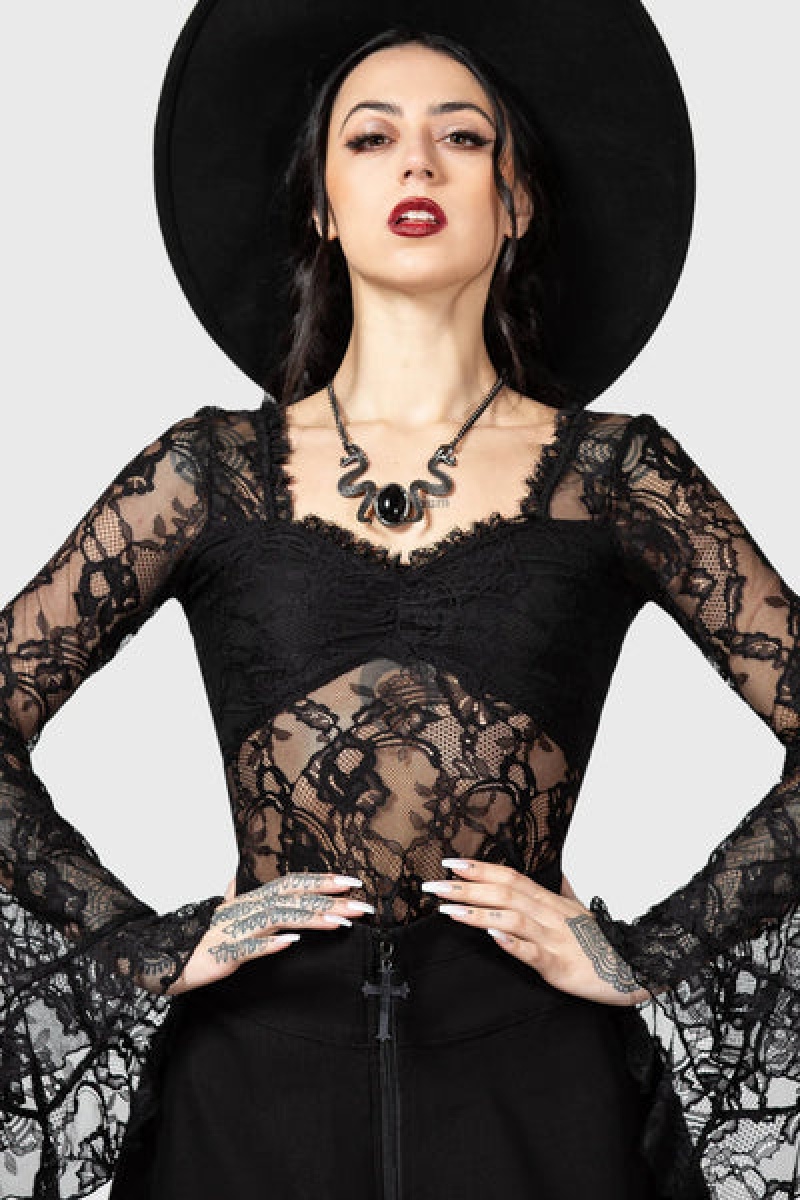 Killstar Dolor Top Černé | NHDXKM-692
