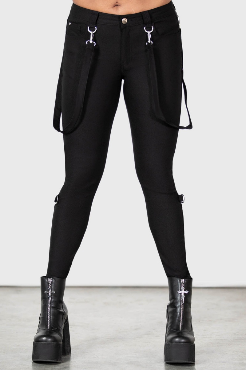 Killstar Drakor Trousers Černé | USWCLM-792