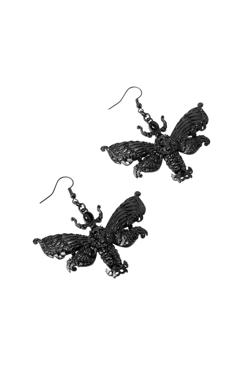 Killstar Drawn 2 Light Earrings [B] Černé | PWJIQG-528