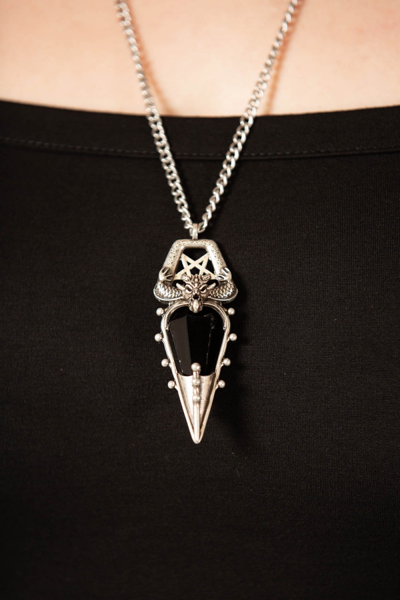Killstar Drogonight Necklace Stříbrné | NLMKGX-357
