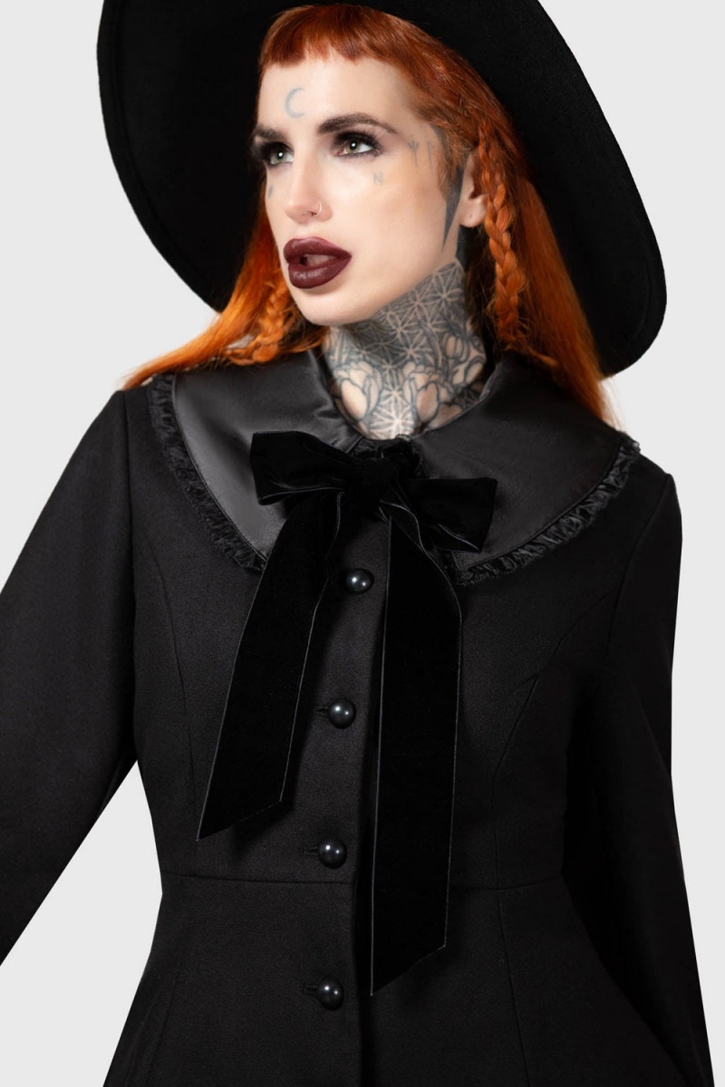 Killstar Druantia Coat Černé | CATONZ-345
